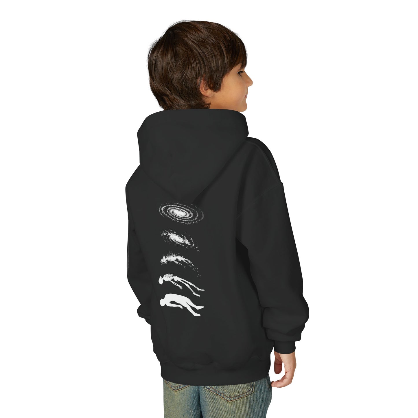 Galactic Evolution Youth Hoodie - Space Lover Gift, Cosmic Sweatshirt, Astronomy Apparel, Unique Gift for Kids, Trendy Hoodie