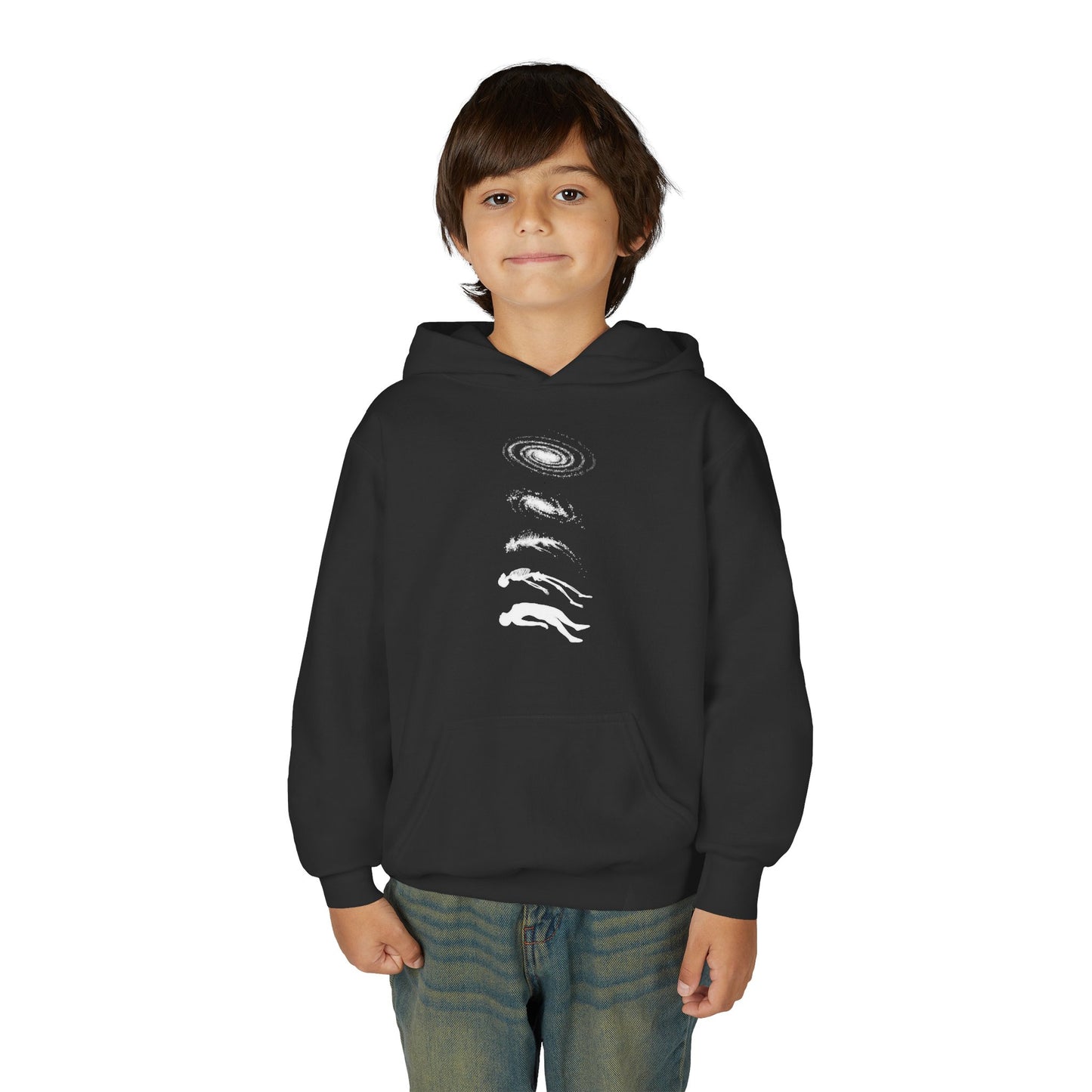 Galactic Evolution Youth Hoodie - Space Lover Gift, Cosmic Sweatshirt, Astronomy Apparel, Unique Gift for Kids, Trendy Hoodie