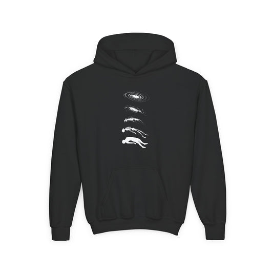 Galactic Evolution Youth Hoodie - Space Lover Gift, Cosmic Sweatshirt, Astronomy Apparel, Unique Gift for Kids, Trendy Hoodie
